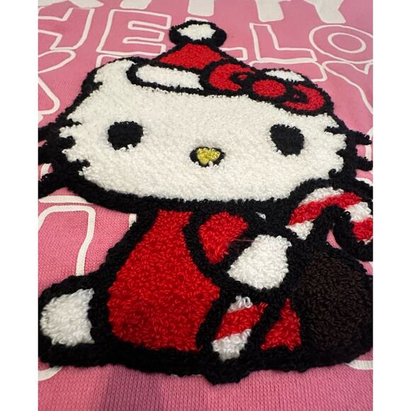 New Hello Kitty By Sanrio Christmas Crewneck Pullover Sweatshirt Size 2XL Pink - Picture 3 of 9